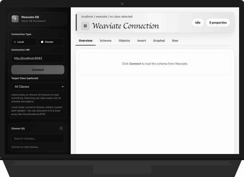 Weaviate DB – cloud cluster connection demo